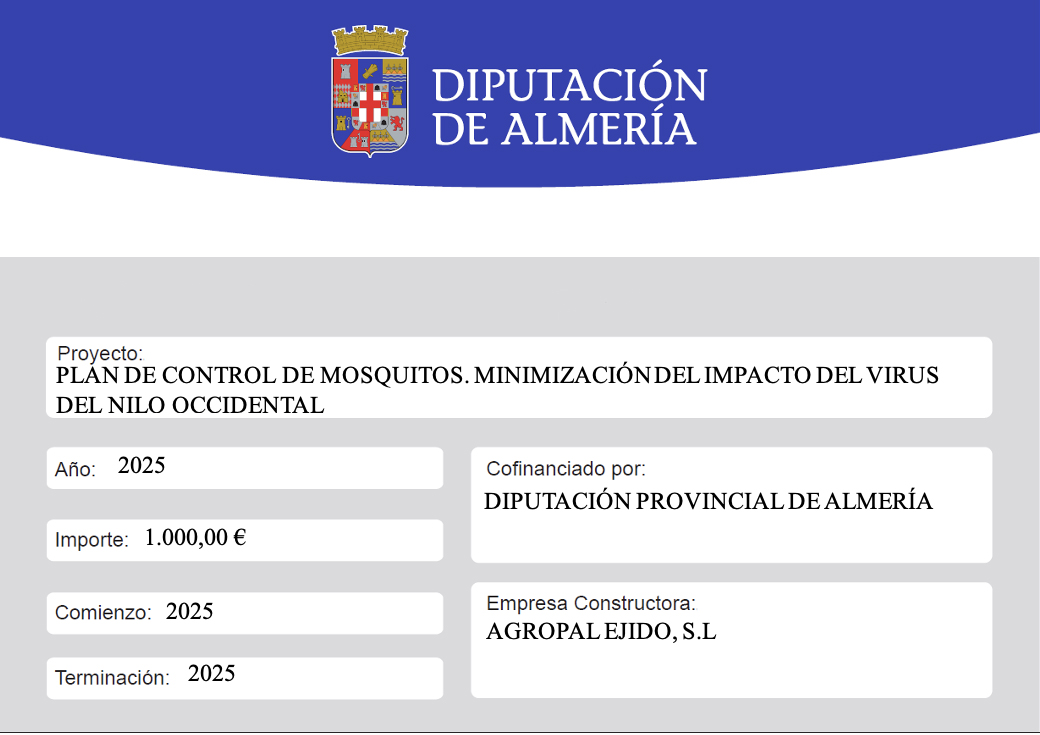 El Ayuntamiento de Berja recibe una subvención para elaborar el Plan de Control de mosquitos